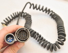487725-6 Coiled audio connector cable 3 foot NSN 5995-01-342-6291