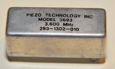 crystal filter model 5693 3.600MHz piezo technology 293-1302-010
