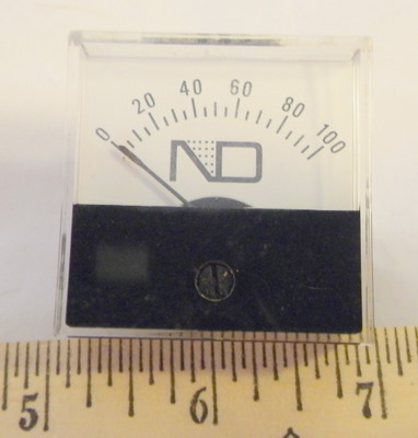 ND F.S=1MA D.C. 0-100, Panel Meter