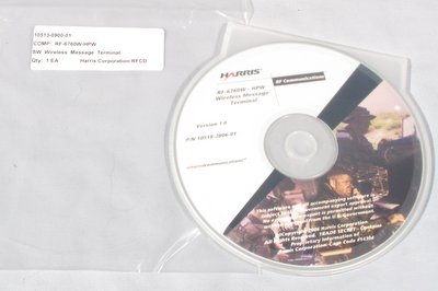 Harris RF-6760W-HPW Wireless Message Terminal Software, version 1.0, 10518-2806-01, new original CD