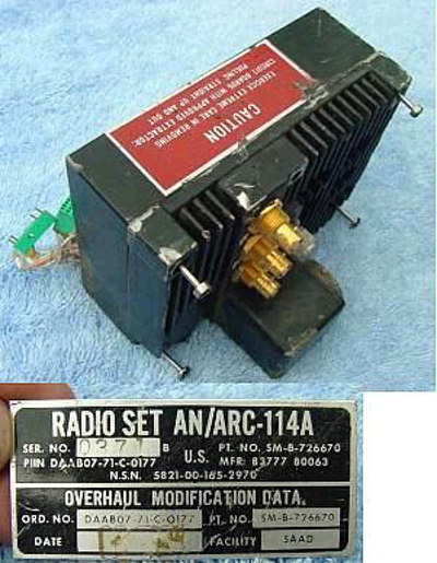 Power amp unit for ARC-114A radio