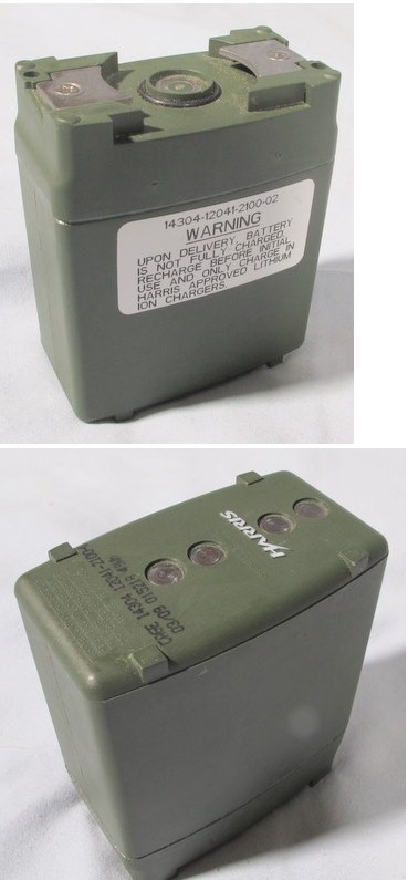 Harris PRC-152 Handheld Lithium Battery 12041-2100-02 Green, in good condition, ships charged, 14304