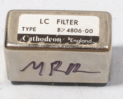Martek MRR5 or Racal Syncal LC Filter Cathodeon type BP 4806-00