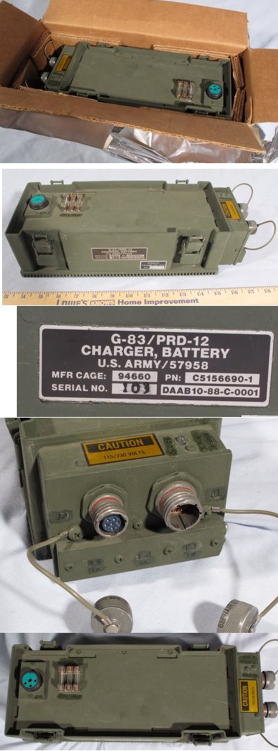 Battery Charger G-83 / PRD-12 C5156690-1 un-used for Light Weight Manportable Direction Finding Radio