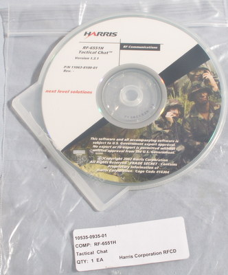 Harris RF-6551H Tactical Chat Software Version 1.3.1 P/N 11063-8100-01
